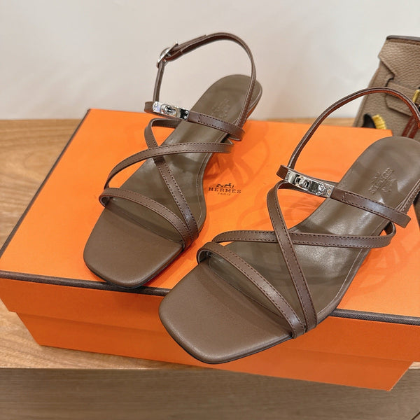 HM June Sandal Brown in Cowhide 744052