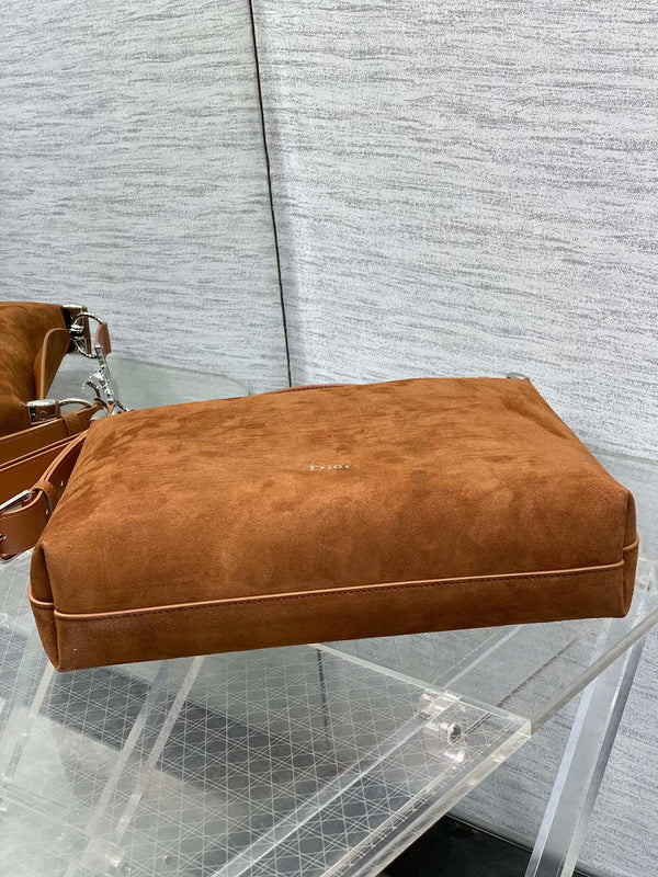 CD Diorly Bag 31.5cm Brown in Nubuck Leather 286586