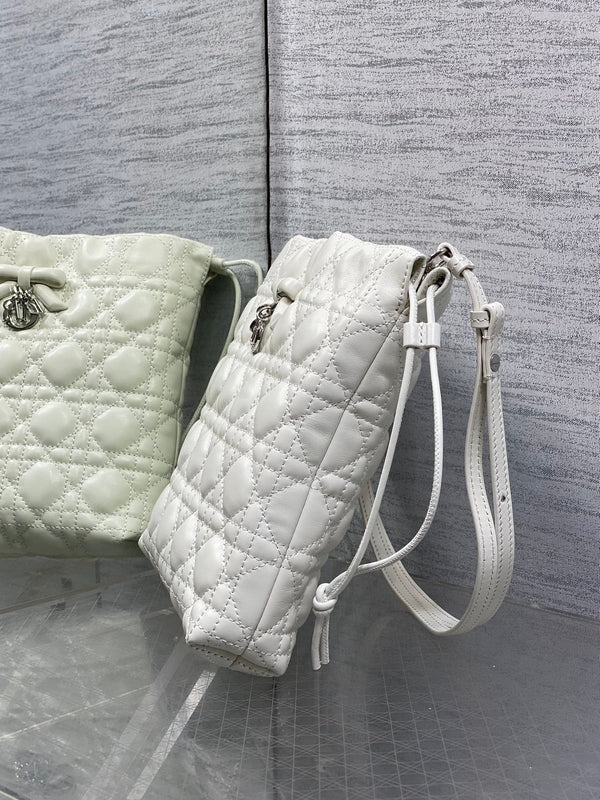CD Dior Adiorable Bag 22cm White in Quilted Leather 286635