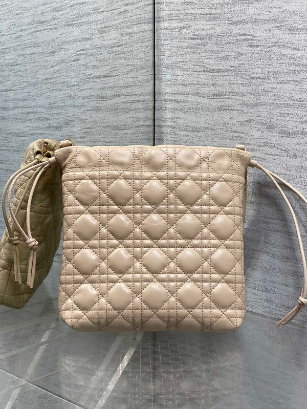CD Dior Adiorable Bag 22cm Beige in Quilted Leather 286639