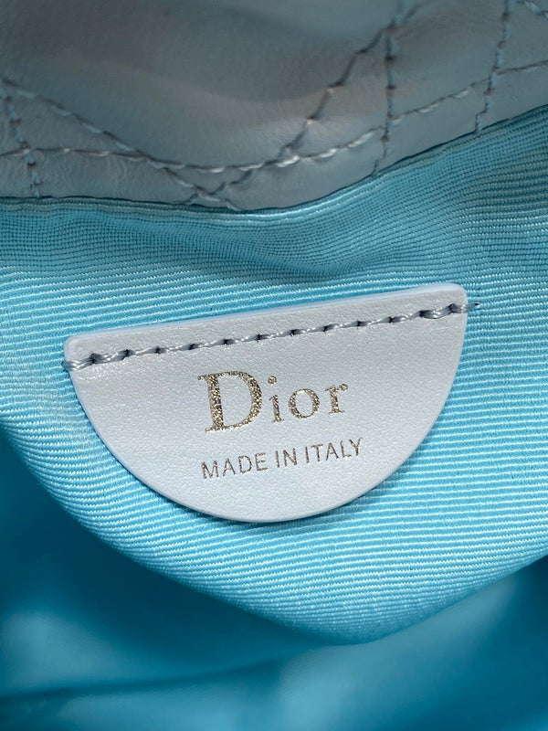 CD Dior Adiorable Bag 22cm Light Blue in Quilted Leather 286643