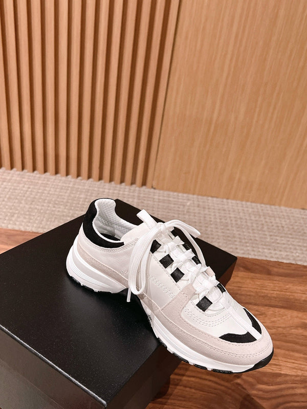 CC Sneaker Black Beige White in Leather 753929