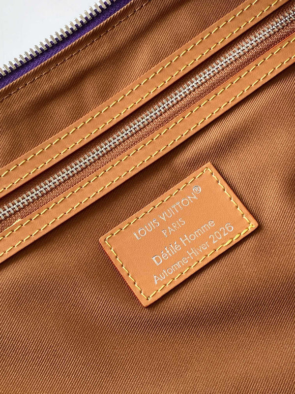 LV Keepall 55 Travel Bag Purple Gradient in Monogram coated Canvas 287221