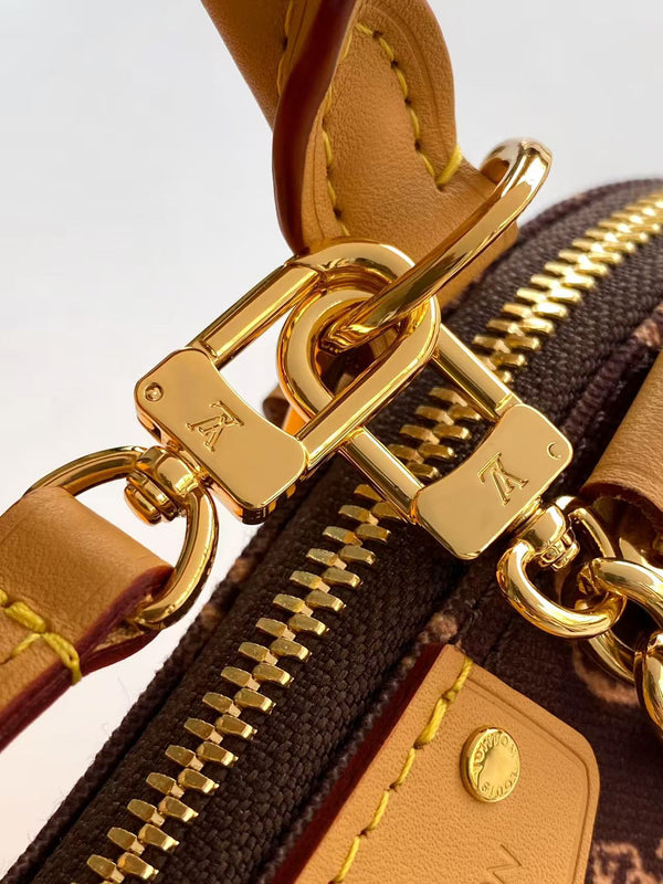 LV Alma Trunk BB Bag 22cm Brown in Denim combined with Cowhide 287208