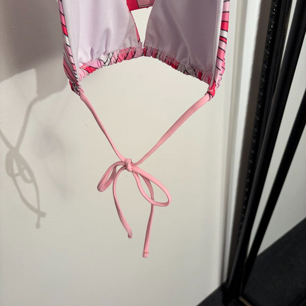 Pucci Two-Piece Swimsuit Set Pink in Cotton 306731