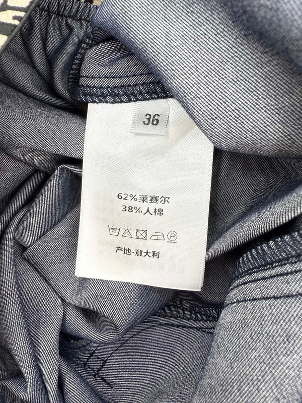 CD 26 Wide-Leg Jeans Navy Blue in Lyocell 389456