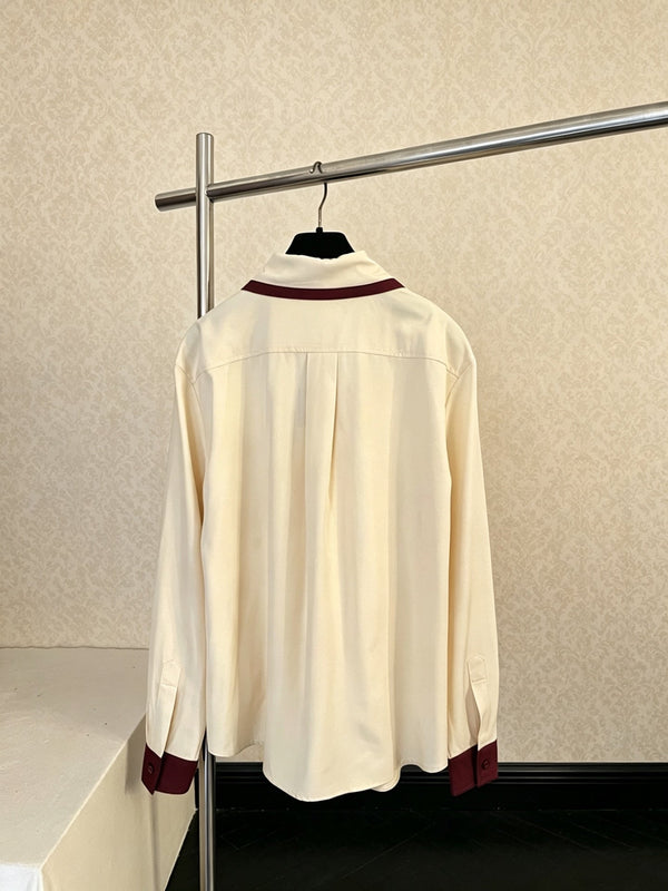 CC 2026 Long-Sleeved Shirt Light Yellow Soie Silk 300784