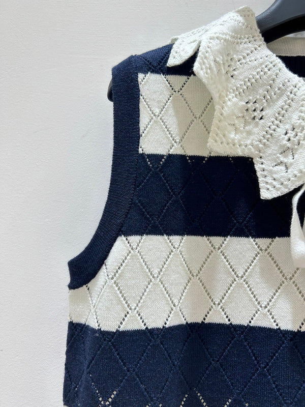 CD 2026 Knit Vest Openwork Cashmere Wool 479369