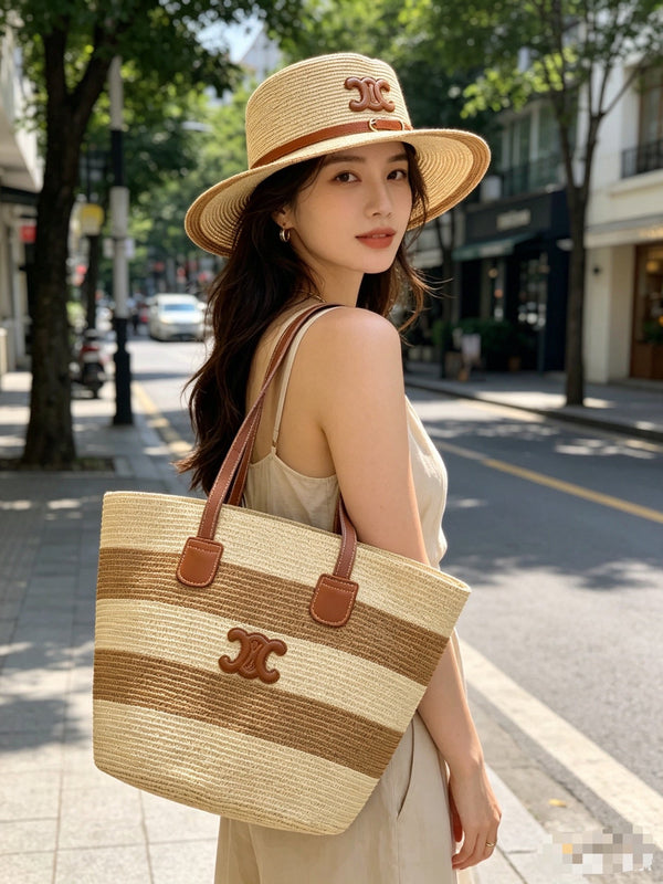 CL Tote Bag & Hat Set Plant Grass 209745