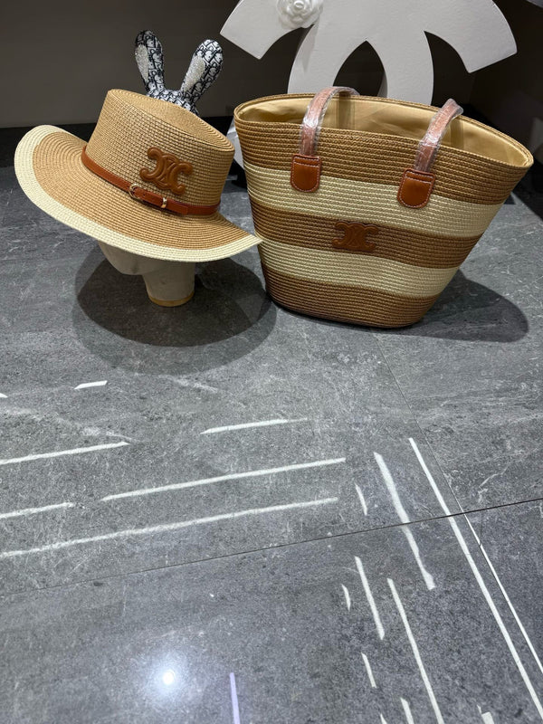 CL Tote Bag & Hat Set Plant Grass 209745