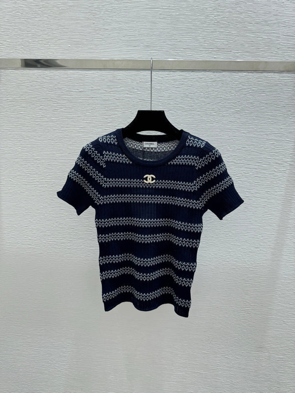 CC 2026 Striped Short-Sleeve Shirt Tencel 516741