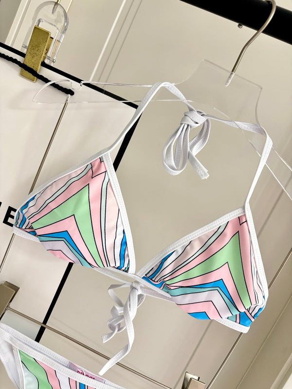 Pucci Printed Two-Piece Bikini Multicolor Cotton Blend 178600