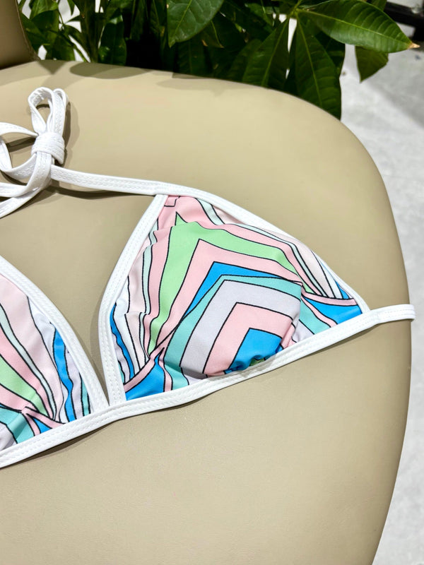 Pucci Printed Two-Piece Bikini Multicolor Cotton Blend 178600