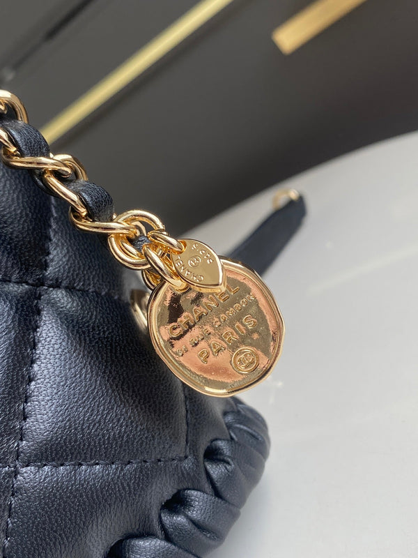 CC Flap Bag 15cm Black Lambskin