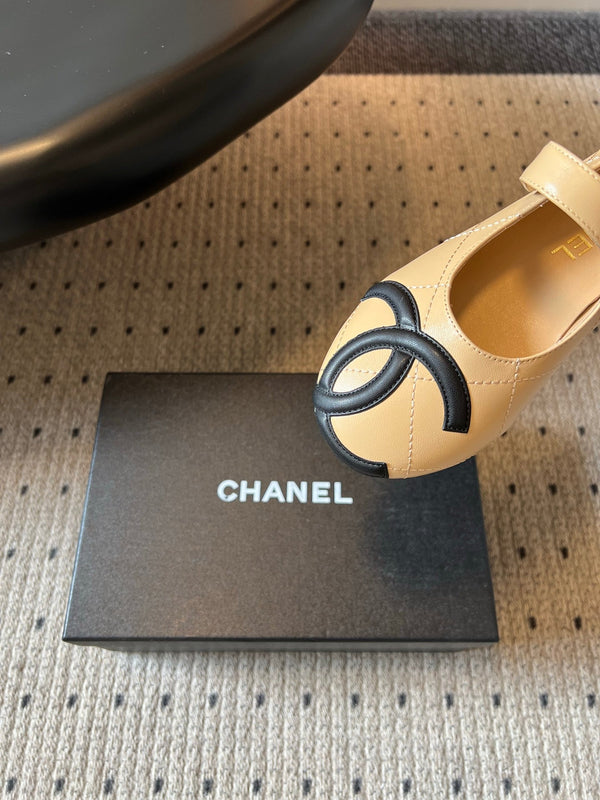 CC 26s Coco Beach Mary Jane Flats Begie Cowhide