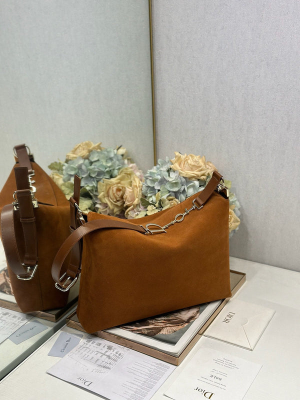 CD 2026 Bag Brown 39cm Suede Leather 288379