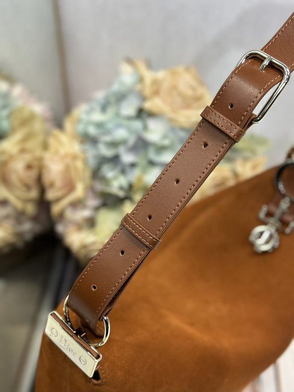 CD 2026 Bag Brown 39cm Suede Leather 288379