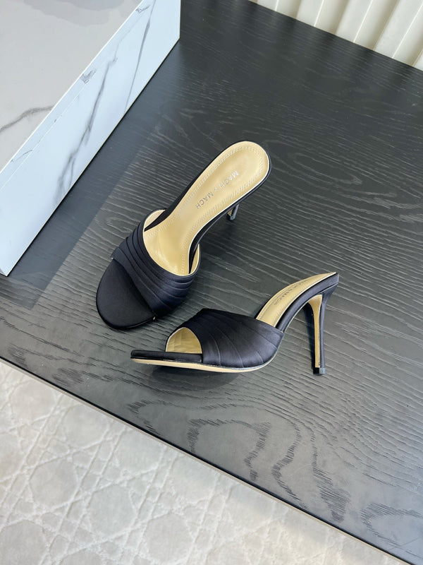 Mach Sandals 9.5cm Black Ombre Satin 851914