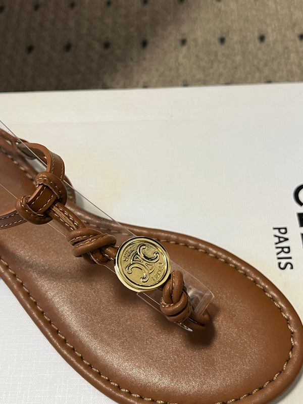 CL 26ss Penny Thong Flat Sandals Goatskin Leather