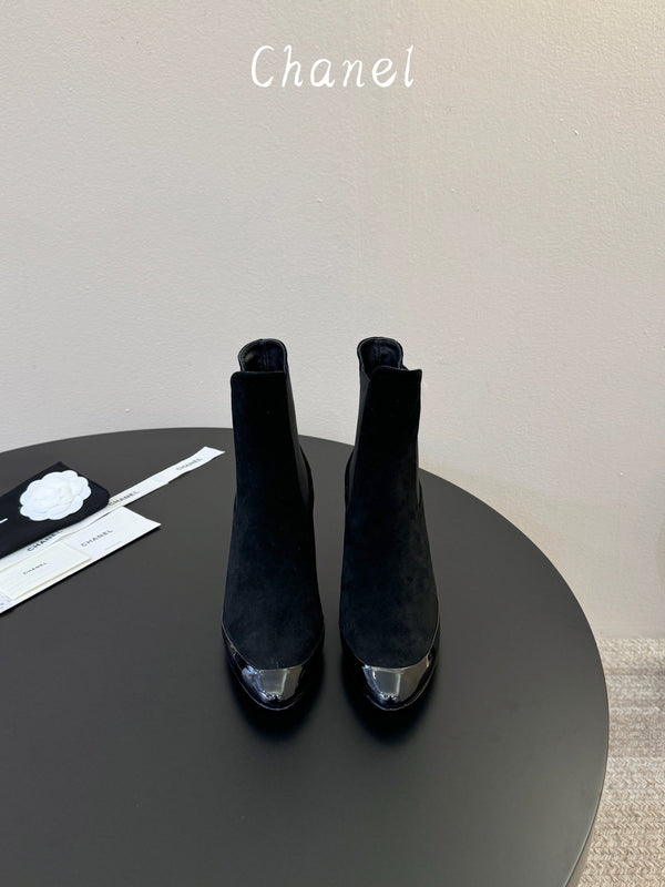 CC Stiletto Ankle Boots Black Suede 890934