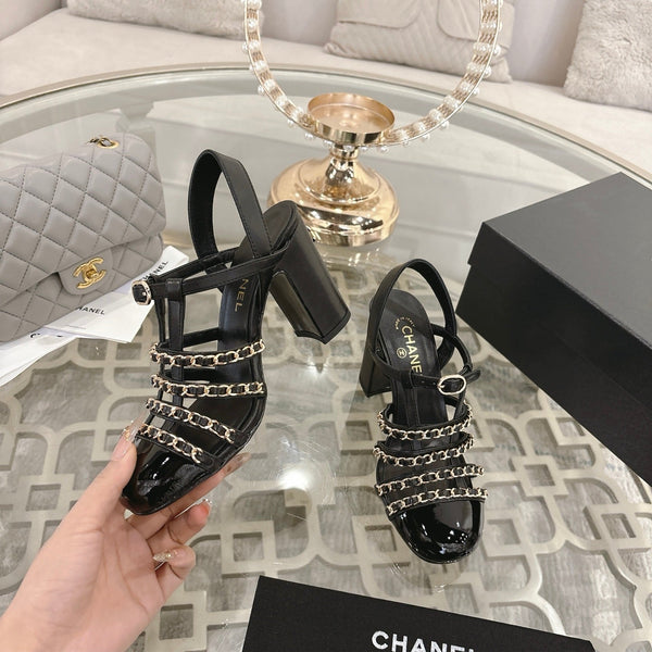CC Cruise 2025/26 Slingback Sandals Black Patent Leather 890728