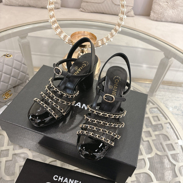 CC Cruise 2025/26 Slingback Sandals Black Patent Leather 890728