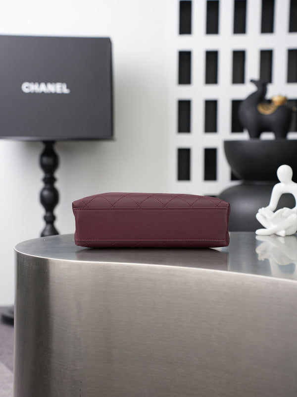 CC 26A Shopping Bag 23cm Burgundy Lambskin