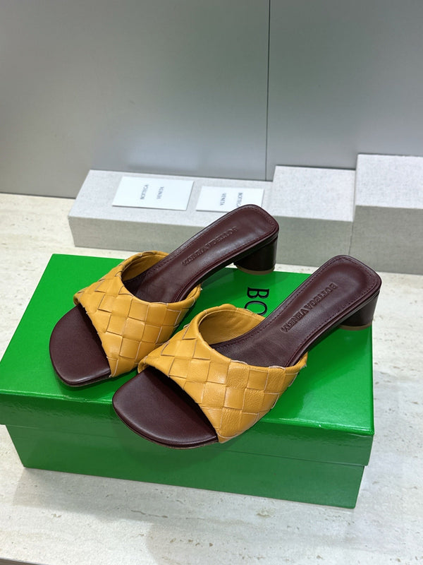 BV 26s Blink Intrecciato Mules 4.5cm Tan Brown Leather 896570