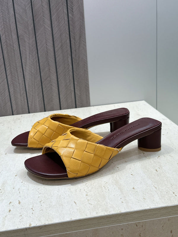 BV 26s Blink Intrecciato Mules 4.5cm Tan Brown Leather 896570