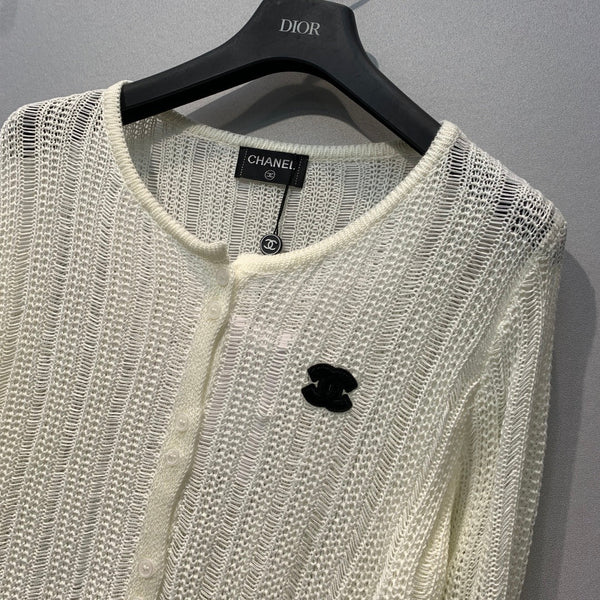 Chanel 26SS Cropped Cardigan Knit Wool 416572
