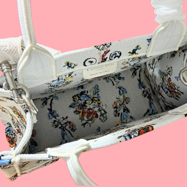 CD Book Tote Floral Embroidery Canvas 164660
