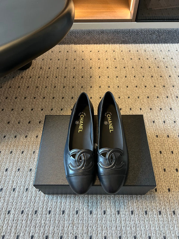 CC Moccasins Logo Black Leather 984300