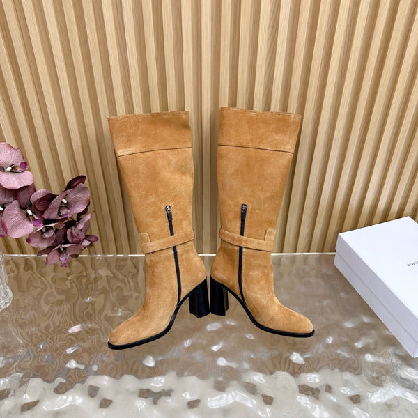 CD D-Town Heeled Knee-High Boots Light Brown Suede 955998