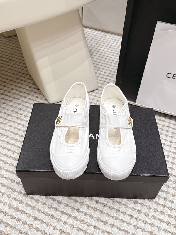 CC 26S Mary Jane Canvas Sneakers White 990205