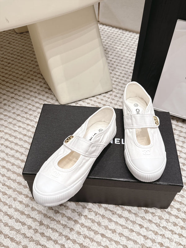 CC 26S Mary Jane Canvas Sneakers White 990205