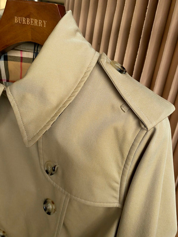 BRR Heritage Short Trench Coat Beige Gabardine 427305