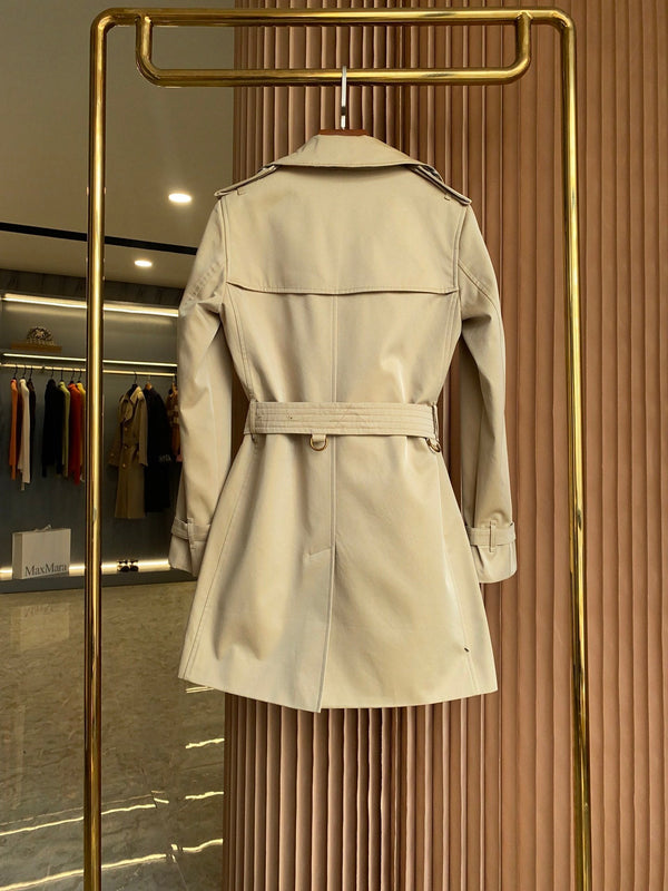 BRR Heritage Short Trench Coat Beige Gabardine 427305