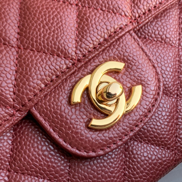 flap bag medium 25 wine caviar ghw