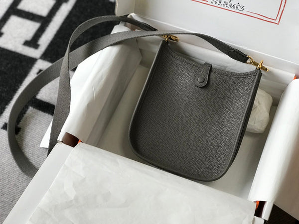 Mini Evelyne 18cm Dark Grey Togo Ghw
