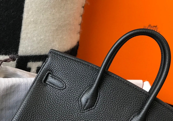 HM BIRKIN 30CM BLACK TOGO LEATHER SILVER HARDWARE
