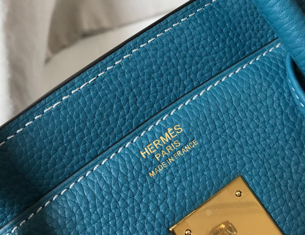 HM BIRKIN 35CM BLUE TOGO LEATHER GOLD HARDWARE