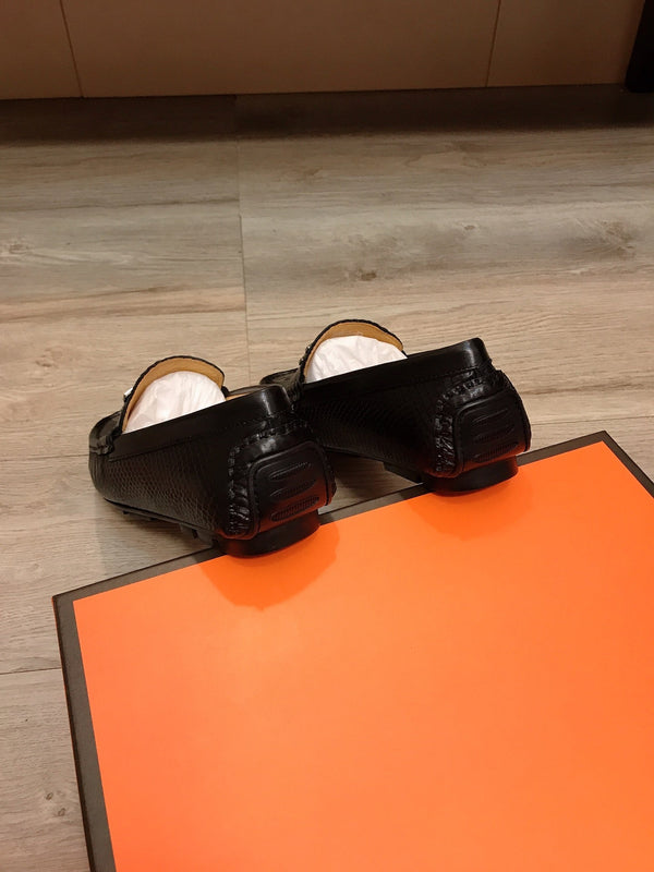 HM BASIC LOAFER BLACK GRAINED CALFSKIN