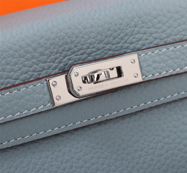 HM KELLY BAG 28 TEMPERED GRAY TOGO SILVER HARDWARE