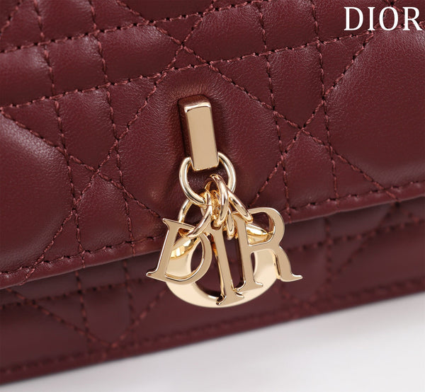 my cd mini 21 burgundy lambskin