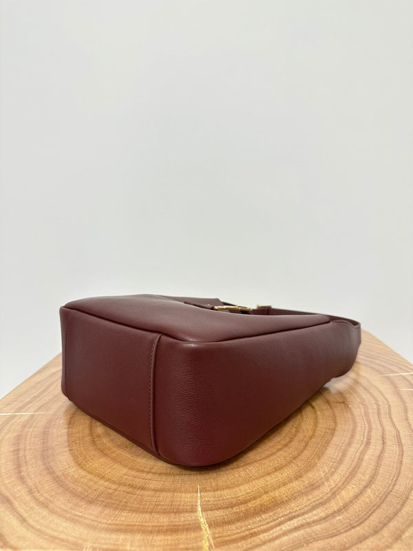 le 5a7 small 23cm burgundy calfskin