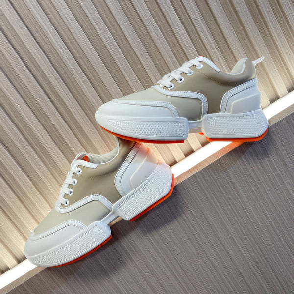 GIGA SNEAKER BEIGE MIX WHITE CALFSKIN