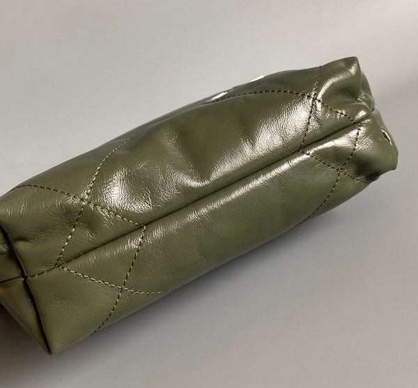 CC HOBO MINI 20CM OLIVE LAMBSKIN