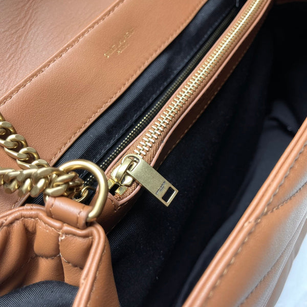 YSL Large Loulou Bag 31cm Tan Brown Lambskin