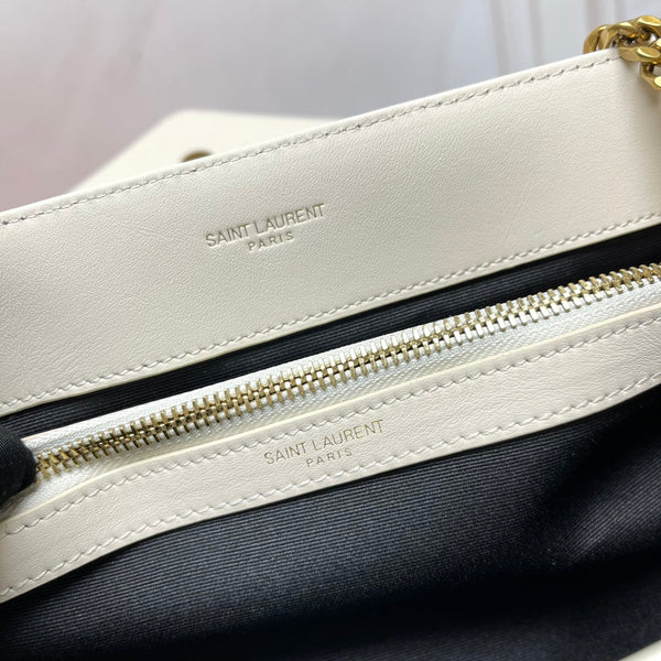 YSL Large Loulou Bag 31cm White Lambskin