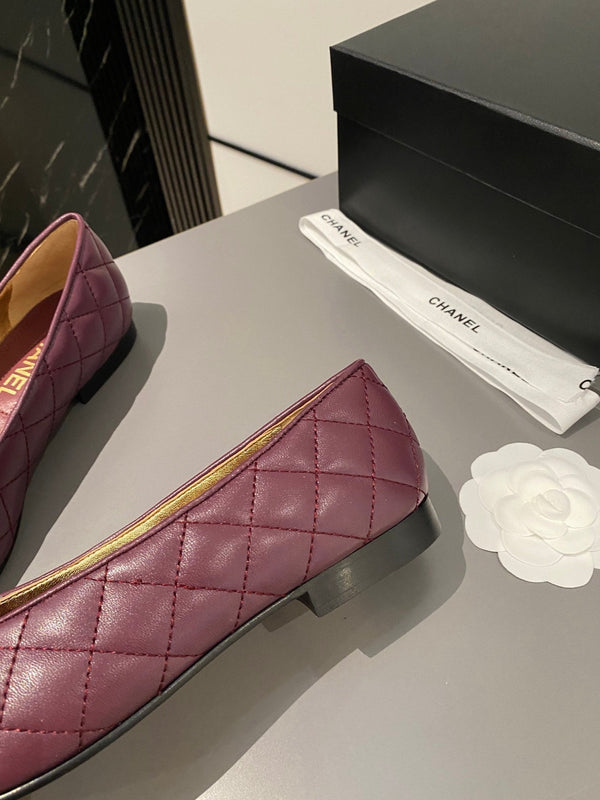 CC 26s Ballet Flat Mulberry Purple Lambskin